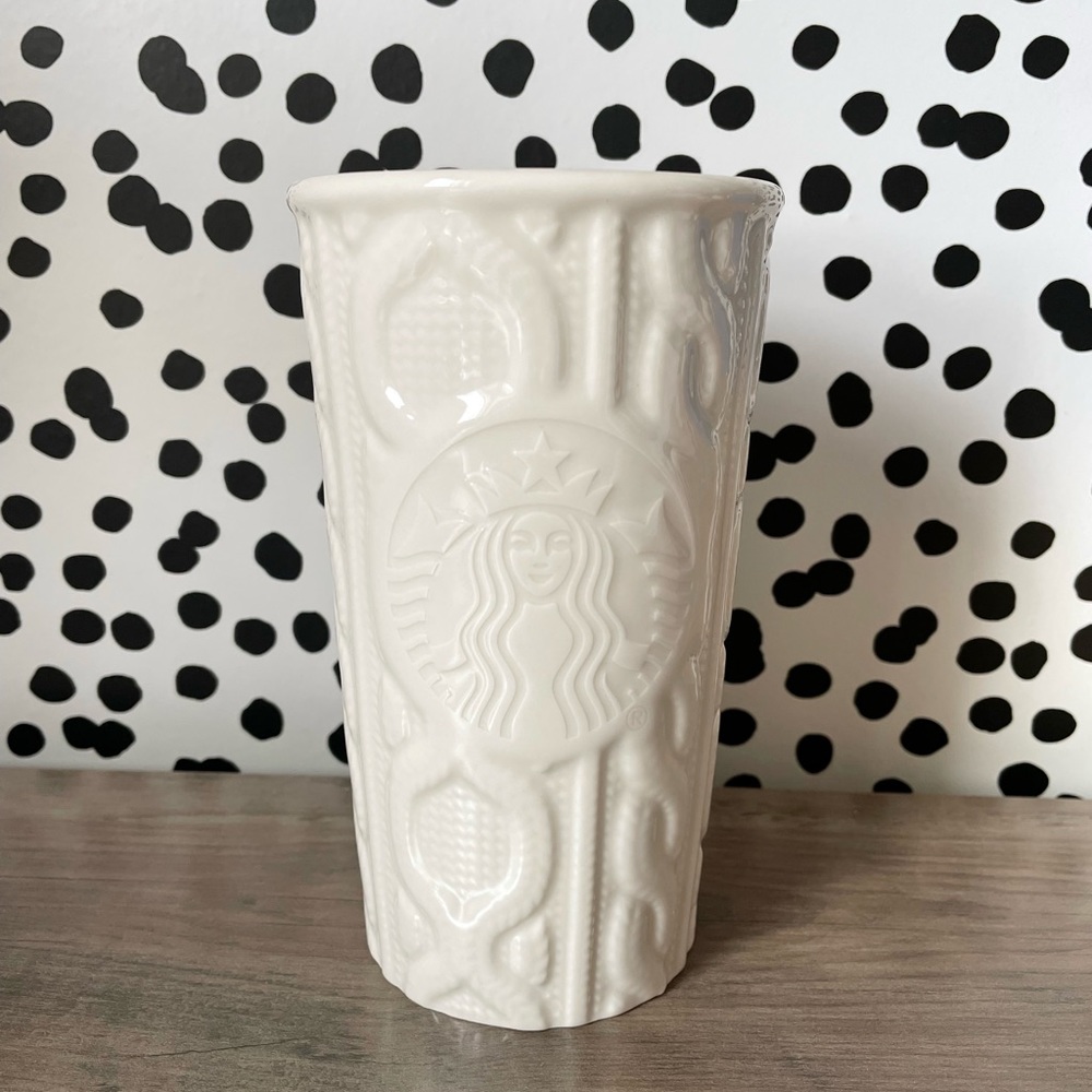 Starbucks Ceramic Sweater Knit Travel Mug
